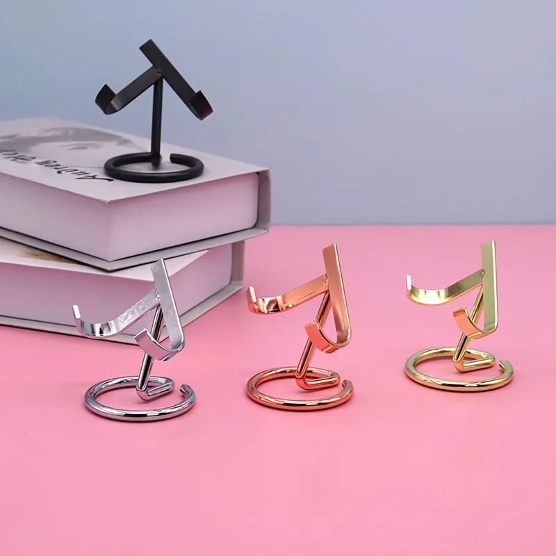 4Pcs Heart-Shaped Iron Display Stands Crystal Gemstone Holders Romance Themed Crafts Slabs Display Holder Collections Home Decor