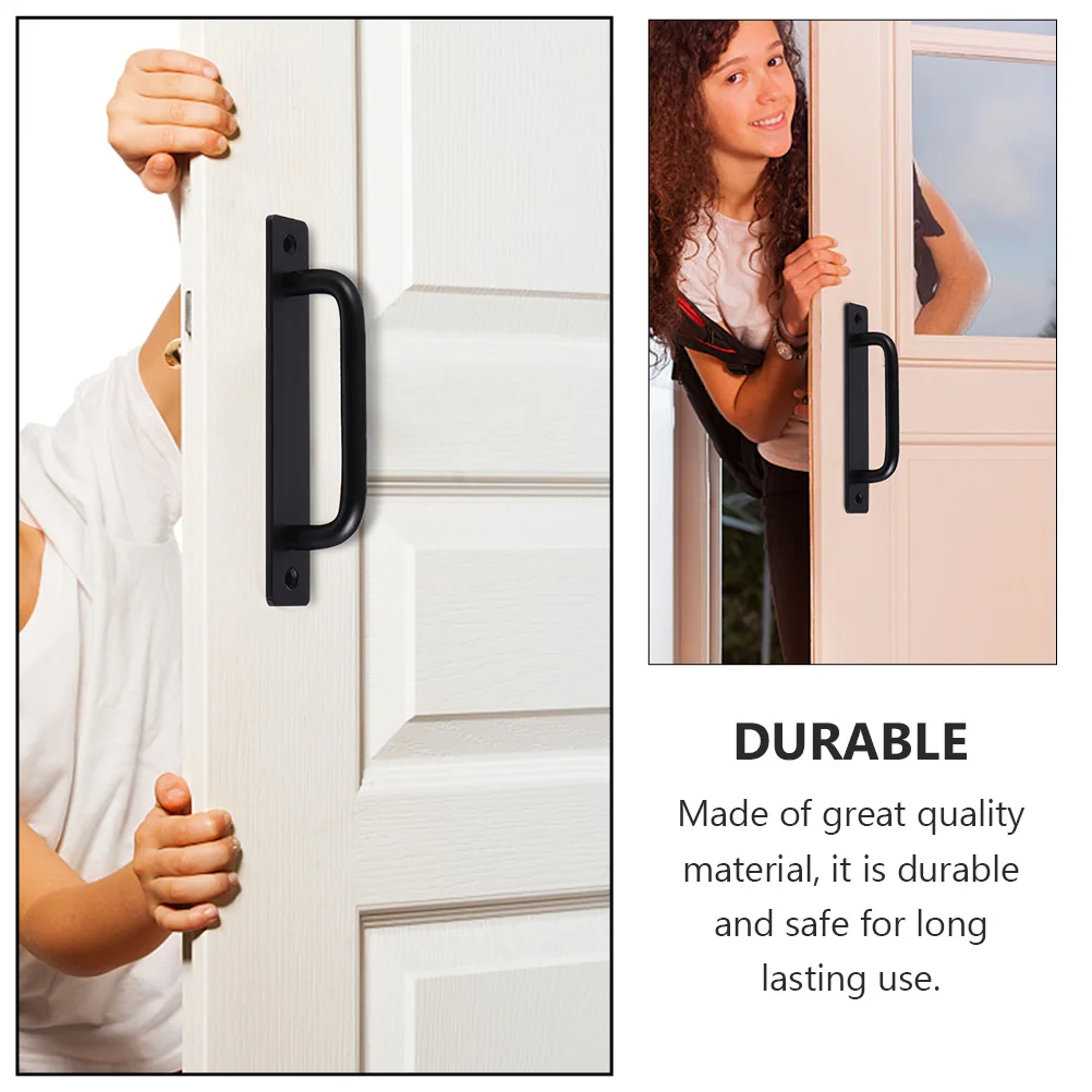 2pcs Aluminum Alloy Surface Mounted Door Handle Sliding Wardrobe Pull Handles Barn Garage Cabinet Furniture Recessed Drawer