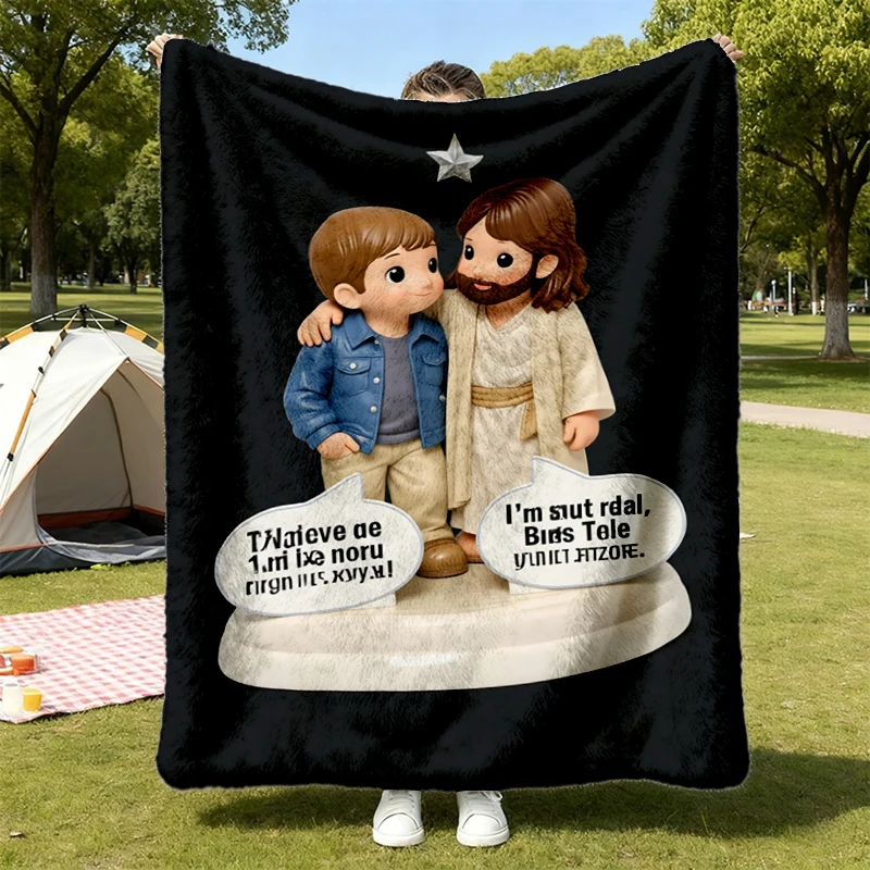 Atheist Warm Blanket - I'm Not Real Bob Take Your Meds, Atheism Figurines Soft Blanket