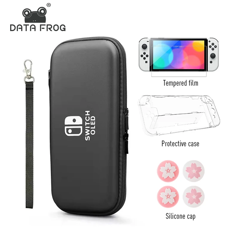 DATA FROG Protective Carrying Case Compatible-Nintendo Switch OLED Storage Hard Cover Crystal Shell For Switch Oled Accessories