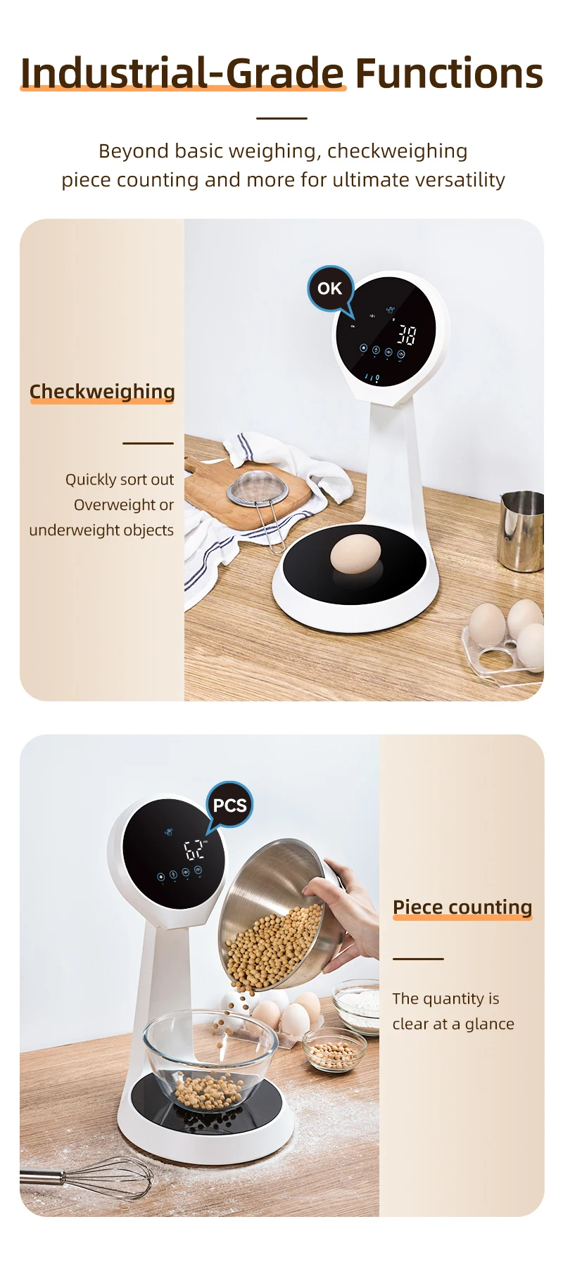 Kitchen scale with electronic high-precision measurement function, weighing kilograms