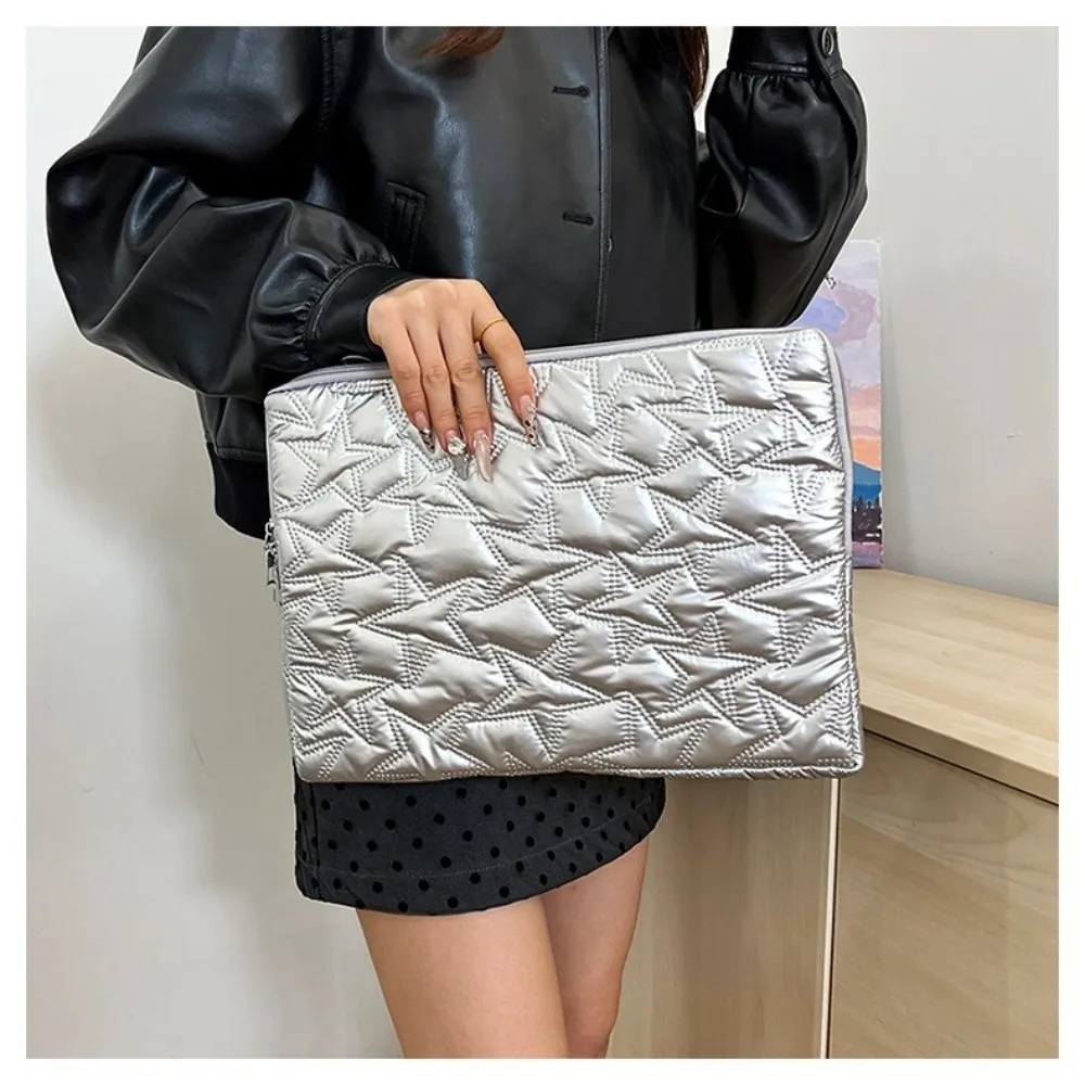 New Solid Color Laptop Case Star-Shaped Protective Tablet Case Pleats Design Lightweight Tablet Protective Pouch Travel
