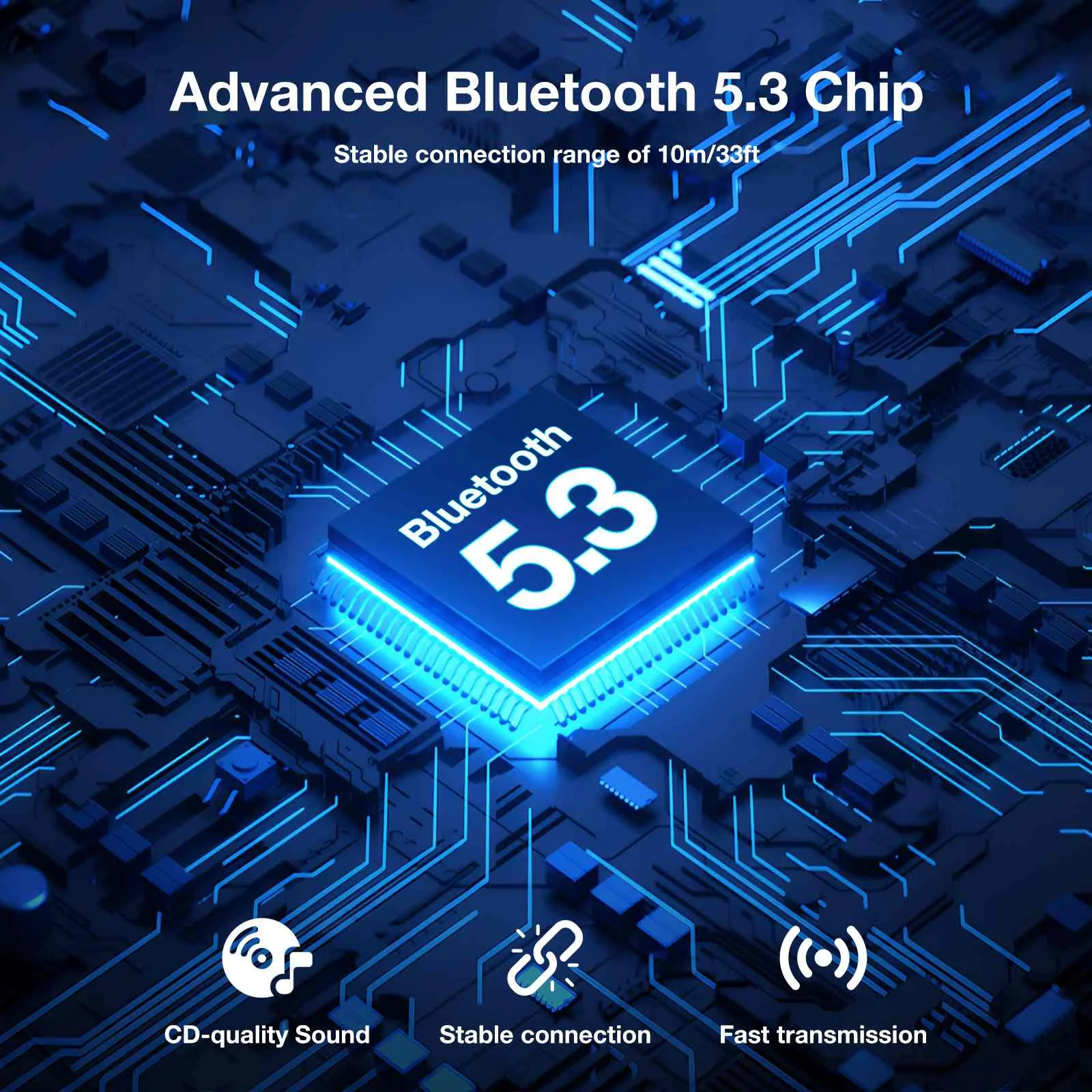 Blitzwolf-BM-LE505 Receptor Transmissor, Bluetooth V5.2, Som HiFi Adaptativo, Adaptador Sem Fio para PC, TV, Alto-falante com Fio, BlitzMax