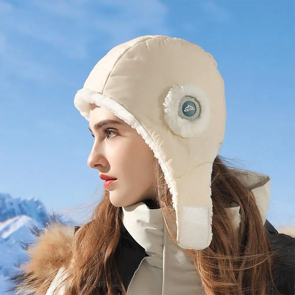 

1PCS Winter Warm Bomber Hats Outdoor Windproof Waterproof Ear Protective Skiing Riding Soft Earflap Cap Dropshipping