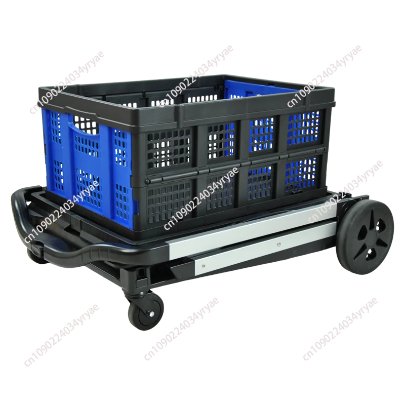 

Uni-Silent Foldable Grocery Cart Four-Wheel Mobile OEM Customizable Platform Structure Folding Shopping Trolley