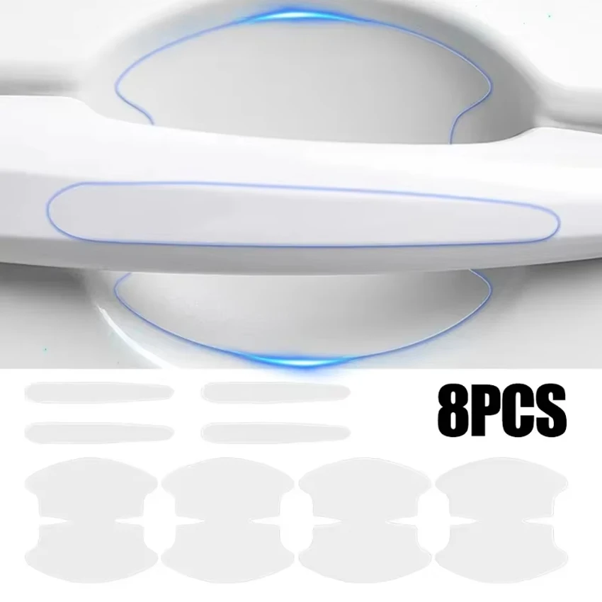Universal Car Door Handle Anti-scratch Protective Stickers Clear Invisible Car Door Wrist Paint Protection Film Carbon Decals