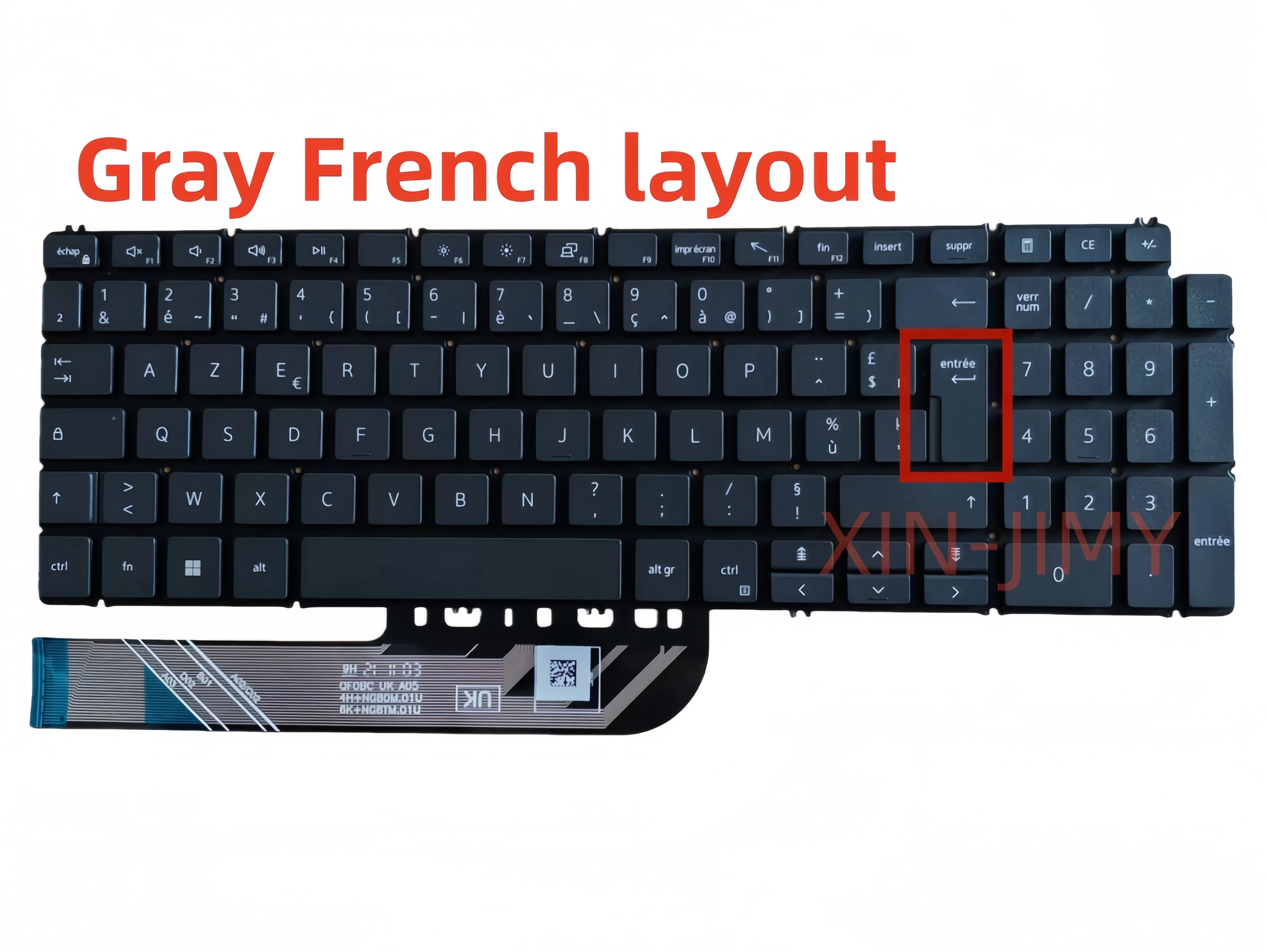 

French without backlit Gray Laptop keyboard For Dell Inspiron 15 5590 5591 5598 5593 5584 7790 7591 7590 5594 Latitude 15-3510