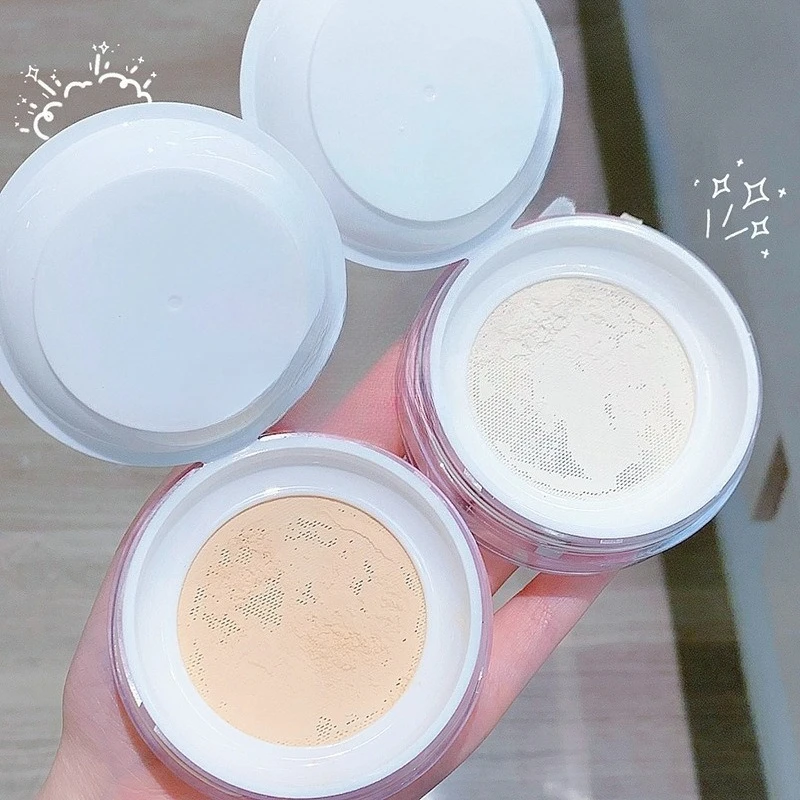 1Pc Air Feeling Ultra Thin Leak Proof Loose Powder Case with Elastic Net Travel Portable Makeup Container for Daily Touch Up New