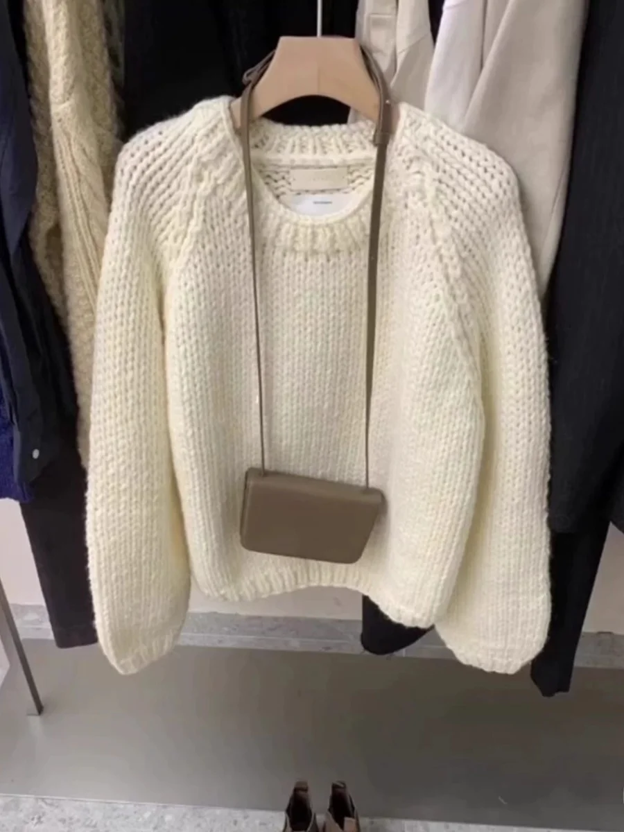 

Мягкий уютный круглый пуловер Ne, женский осенне-зимний вязаный топ в европейском стиле, высокое качество, Thi Needlework Guangzho...