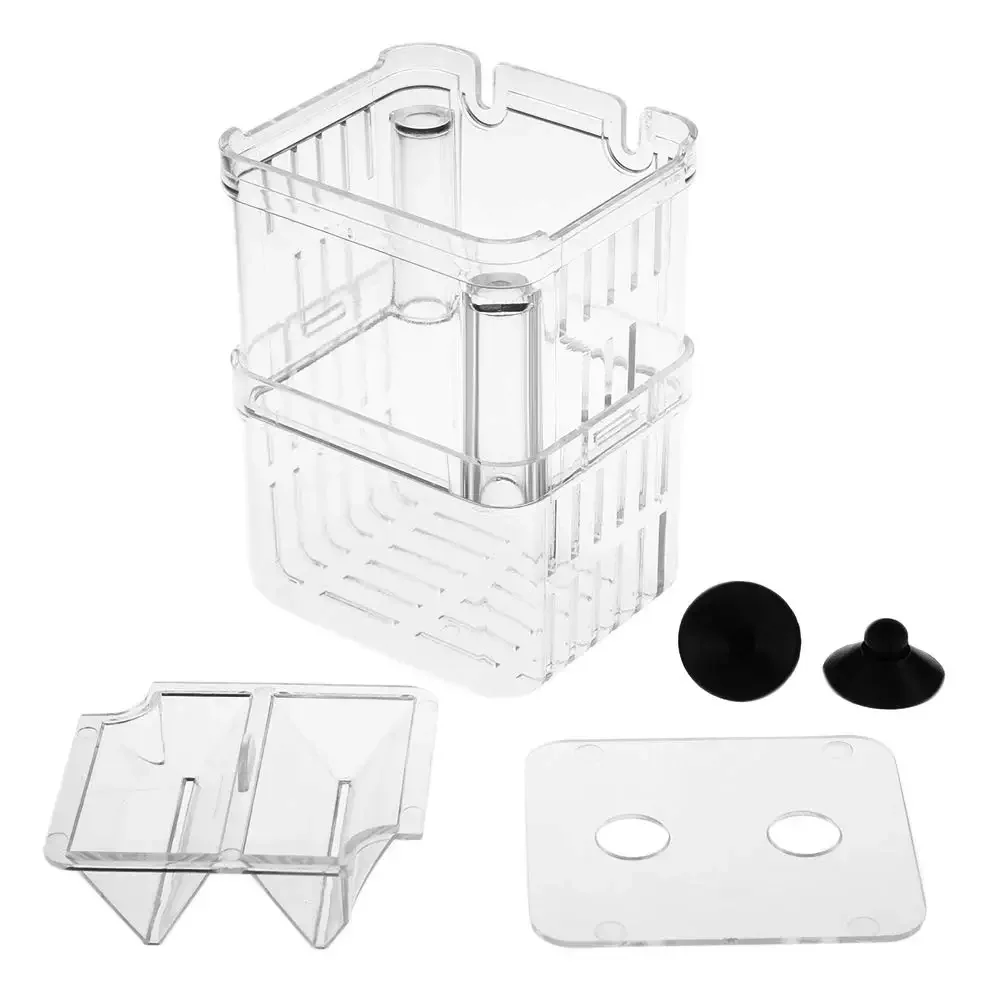 Aquarium Fish Breeder Box Hatching Incubator Box Durable Betta Fish Tank Fish Breeding Isolation Box  for Baby Fish Shrimp