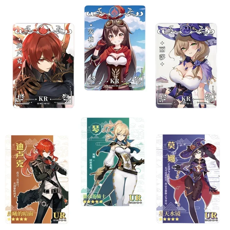 Genshin Impact Cards Anime Project TCG Game Lumine Booster 1pack Collection Cards Games Rare SSR Toys Birthday Christmas Gifts