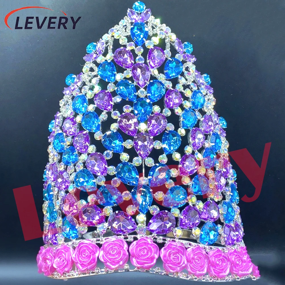 

Levery Crown for Women Crystal Queen Crowns and Tiaras Girls Adjustable Wedding Headband Hair Accessories for Birthday Pageant