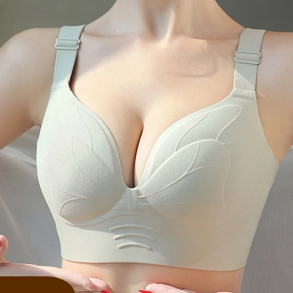 

Comfortable Seamless Underwire Bras Thin Design Comfortable Plus Size Breathable Adjustable Top Support