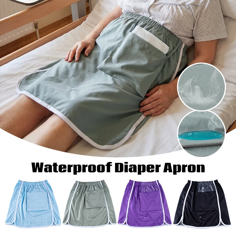 Waterproof Breathable Adult Diaper Apron Skirt Anti Leak Incontinence Cover For Elderly Women Menstrual Period Care Accessory