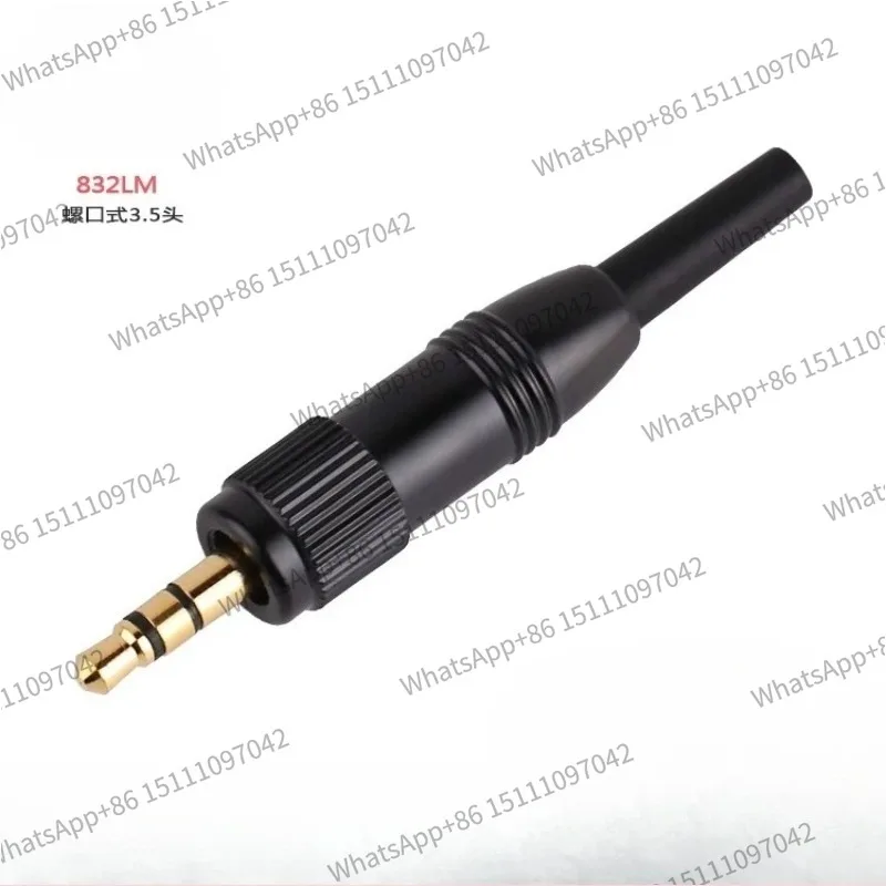 3.5mm lockable plug head mounted microphone with small three cores