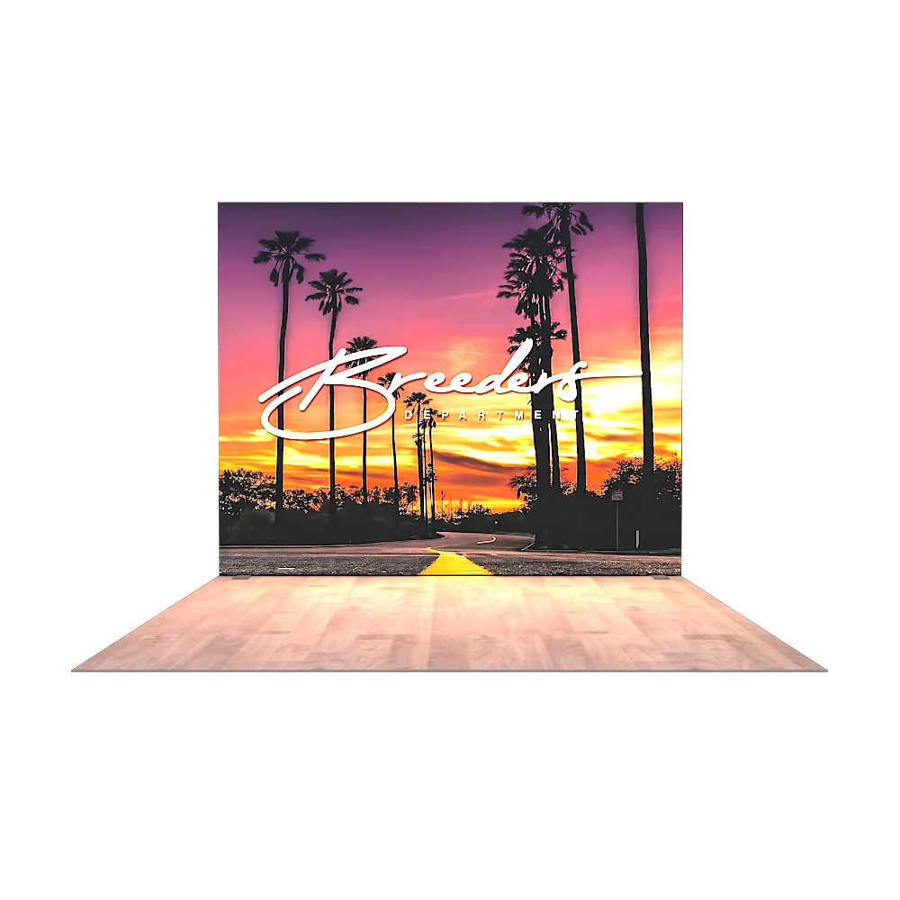 Tool Free 10x8 Aluminum SEG Fabric Backlit Backdrop Advertising Custom Print Trade Show Display Light Box