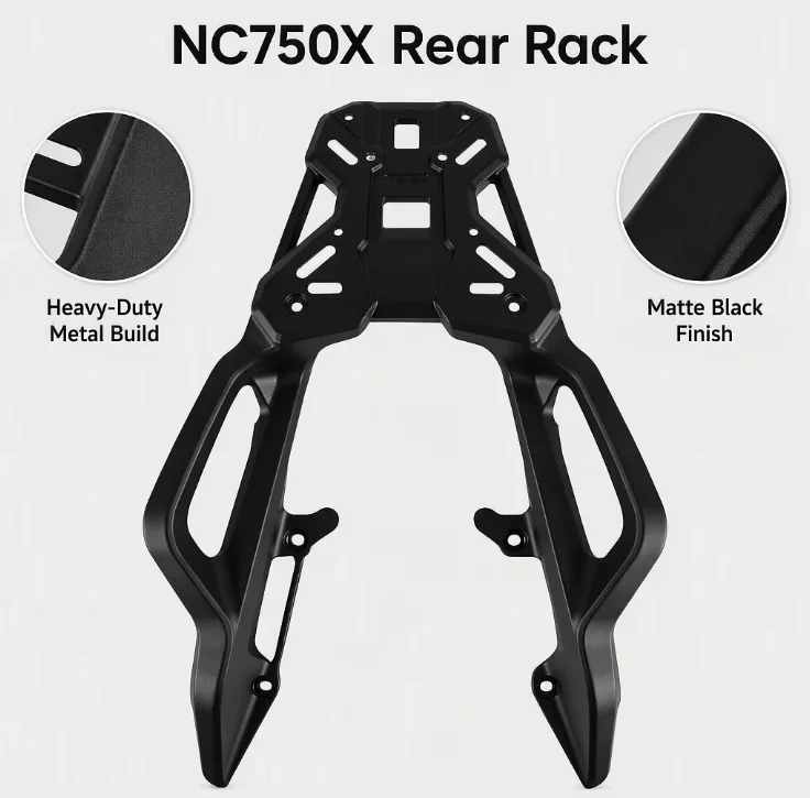 For Honda NC750X 2021-2025 Motorcycle Rear Luggage Rack Top Case Carrier Black Modified Replacement Wholesale