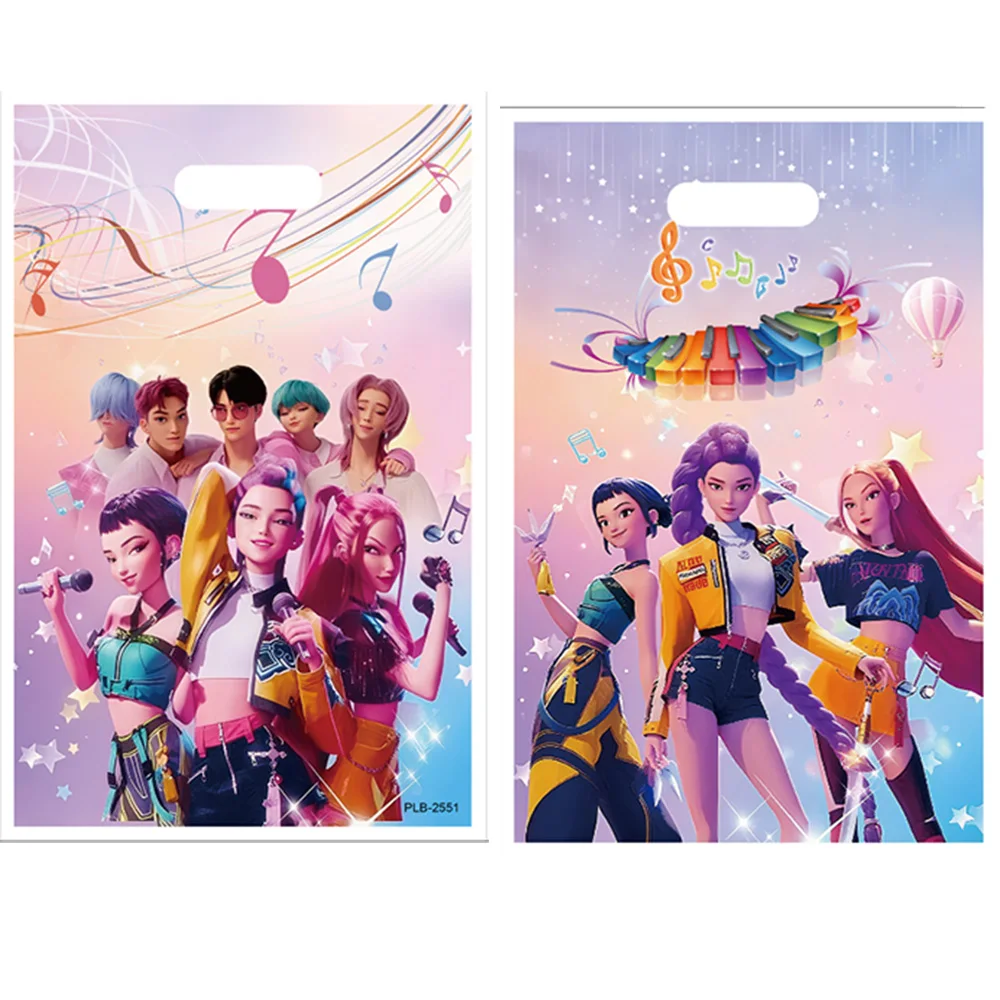 Torebki na prezenty dla łowców demonów Dekoracje urodzinowe Kpop Anime Torby na słodycze na przyjęcia Upominki dla gości Dziecięce przyjęcie baby shower Artykuły imprezowe