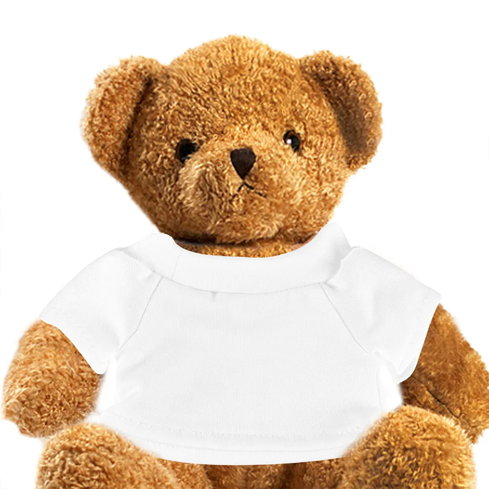 4Pcs Basic Bear T Shirt Clothes Solid Color Stuffed Animal Shirt Replacement Soft Comfortable Toy Clothes