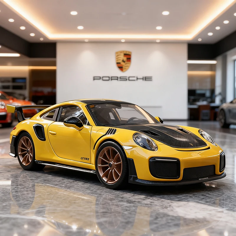 

Maisto 1:24 Porsche 911 GT2 RS Суперкар из сплава, литье под давлением и игрушечные транспортные средства, модель автомобиля, миниатюрная масштабная модель автомобиля для детей