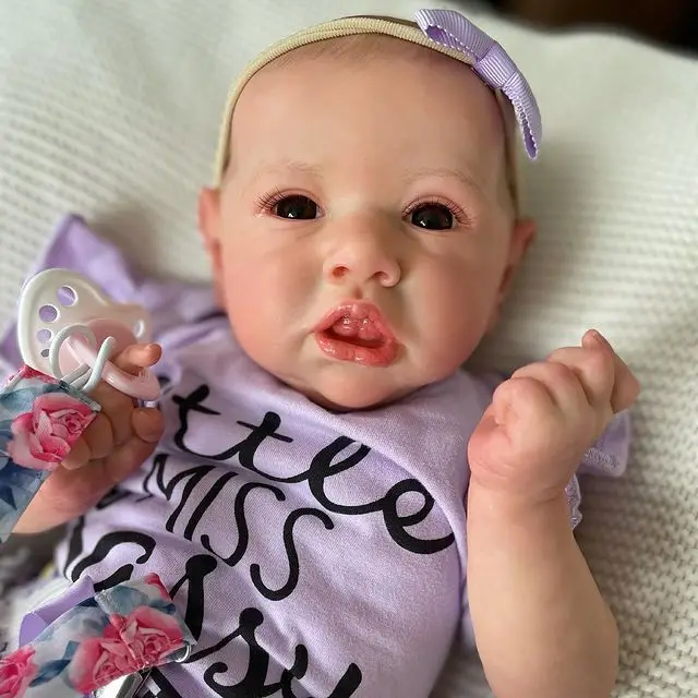 Reborn Volledige Siliconen Baby 22 Inch saskia Vinyl Meisje Wasbare Babypop Geschilderd Levensechte Haar Bebe Reborn Kid Speelgoed Kerstcadeau