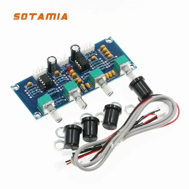 

SOTAMIA NE5532 Tone Amplifier Preamp Volume Control Board Treble Bass Volume Adjustment Preamplifier DIY Sound Speaker Amplifier