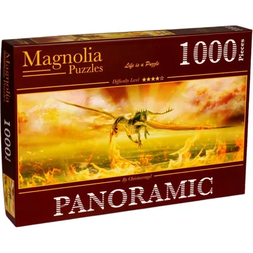 Magnolia Jigsaw Puzzle 1000 Piece Panoramic Puzzle Dragon Fire Firedrake 3524