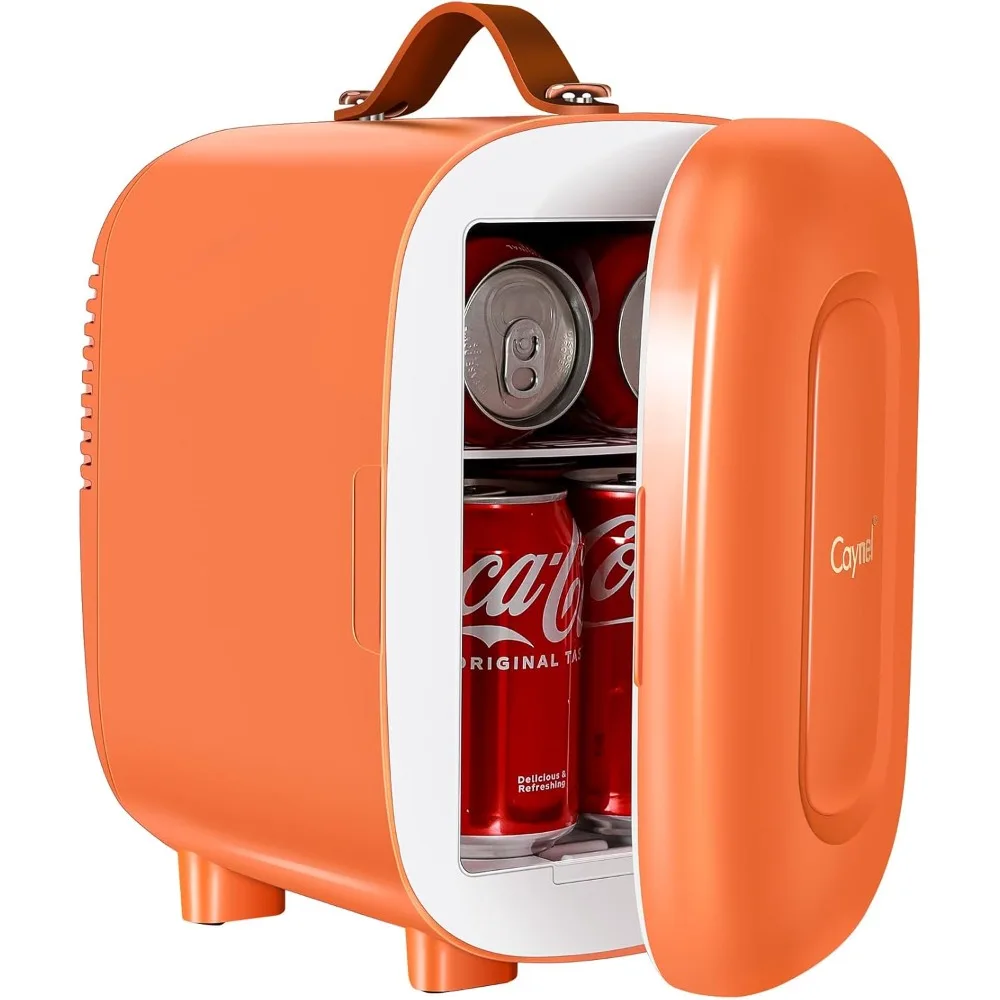 

Mini Fridge Portable Thermoelectric 4L/6 Can AC/DC Cooler and Warmer for Skincare