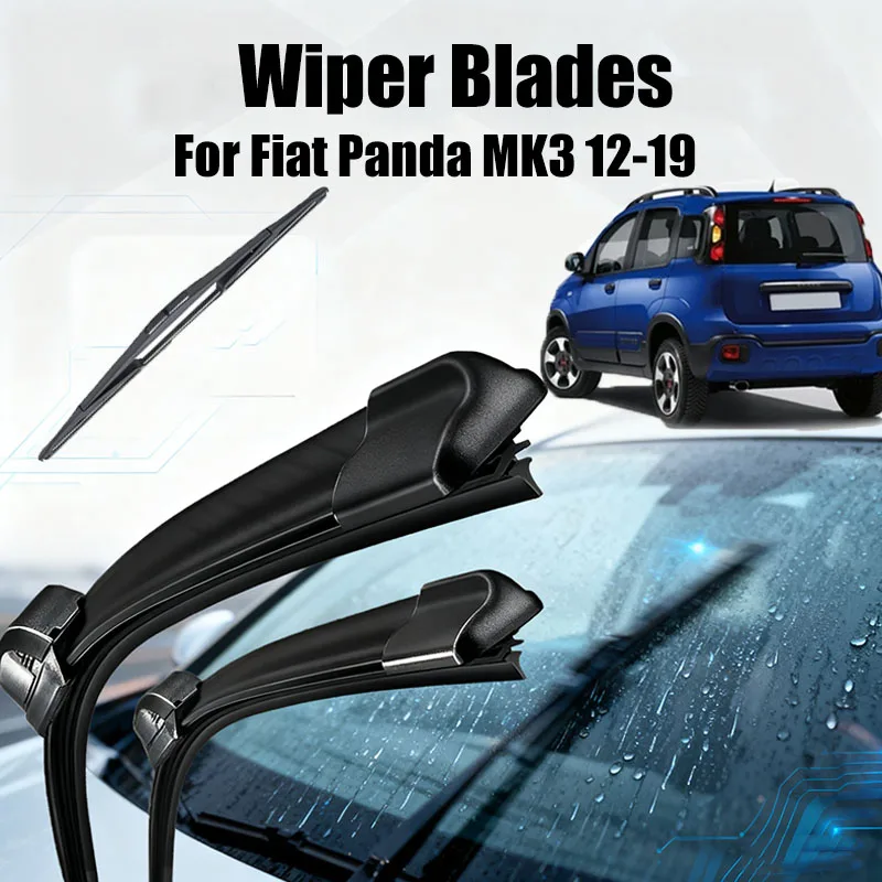 

3Pcs Front Rear Tailgate Windscreen Wiper Blades Set For Fiat Panda MK3 2019 2018 2017 2016 2015 2014 2013 2012