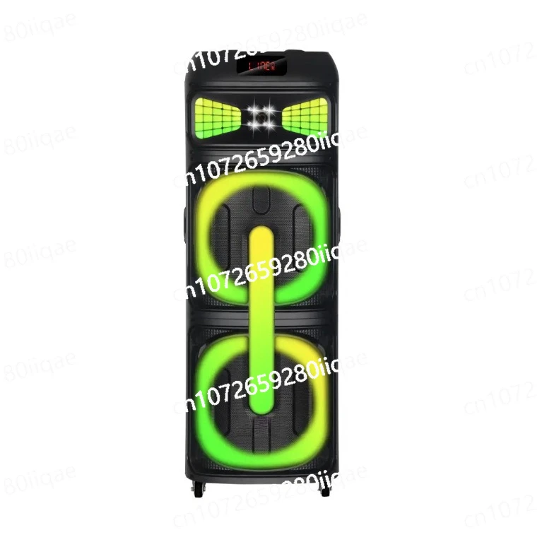 Outdoor bluetooth speaker, high-power square dance, portable speaker, high volume with wireless microphone k song