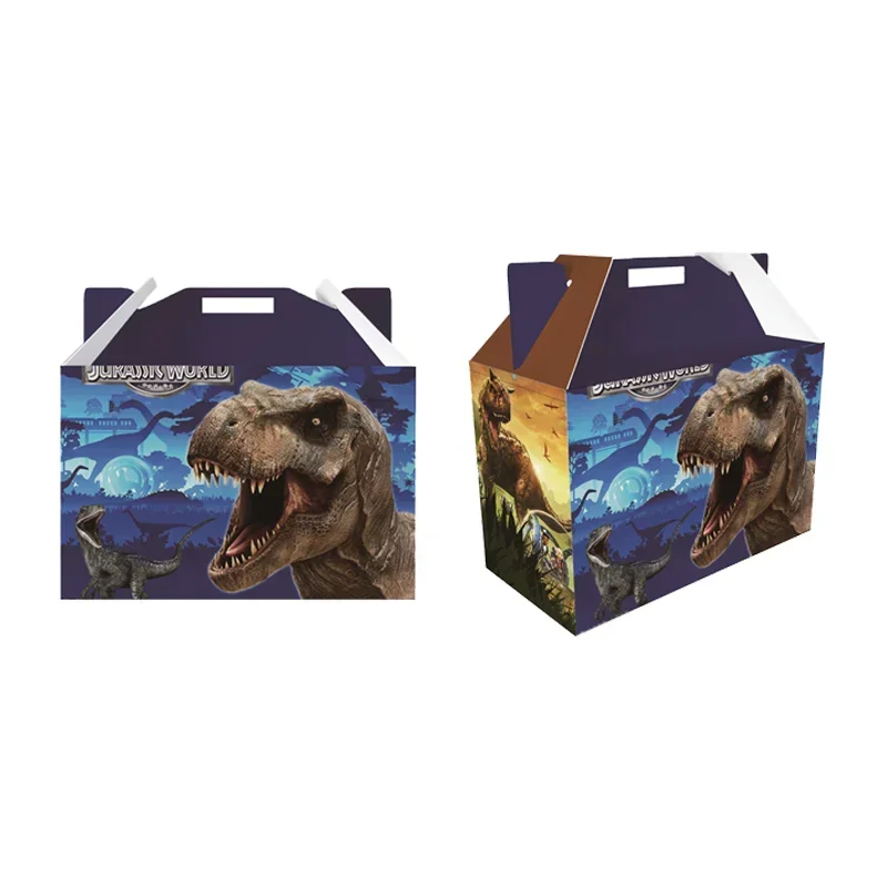 Jurassic Park Party Supplies Candy Box Baby Shower Birthday Party Decor Cartoon Dinosaur Candy Bag Kids Birthday Paper Gift Boxe