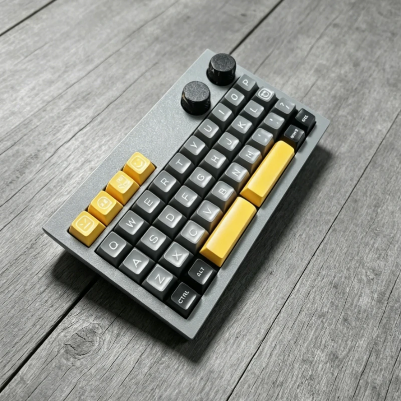 Plank Double Knob 40 Mini Keyboard Kit Costom Wired Single-mode 1u/3u Split Space 3D Printing Vial Mechanical Gaming Keyboard