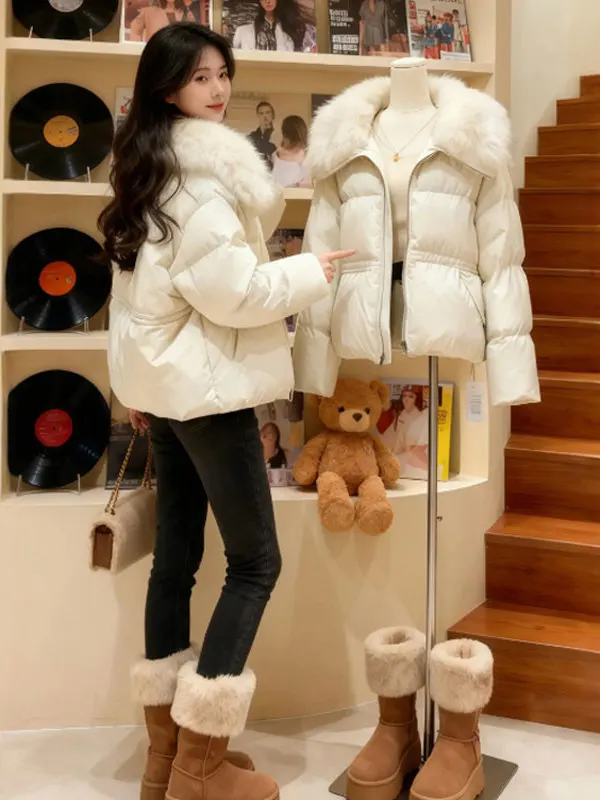 

Korean Sle High-End Faion Set Unique Super Beautiful Turn-down Collar Cotton Jaet Jeans Two-piece Spring 2026