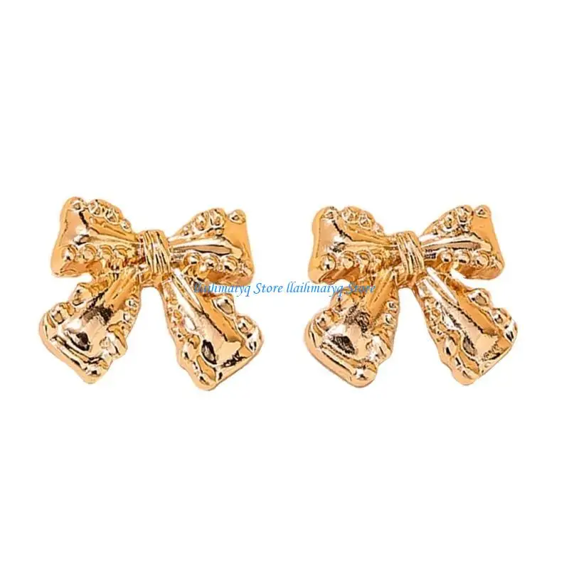 

573B Harajuku Bowknot Earrings Temperament Piercing Earrings Wedding Party