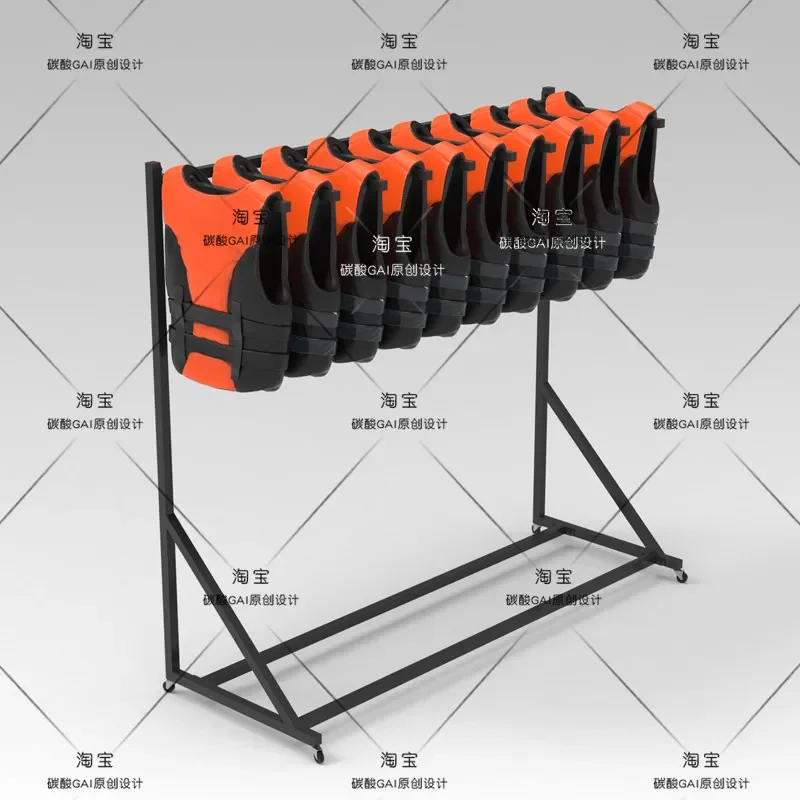 Single-sided life jacket storage display rack Sports vest display, organize and store display rack