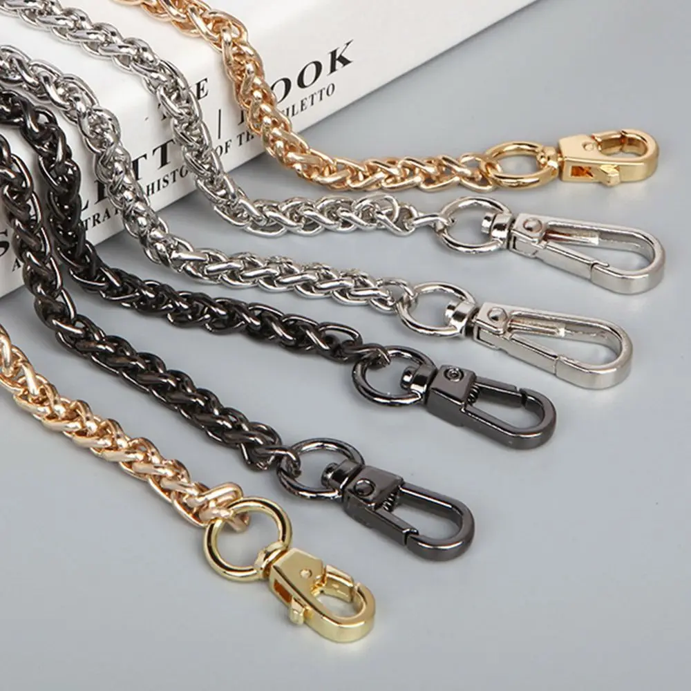 60cm 120cm Metal Chain Strap Handle Replacement Chain Golden Silvery Aluminum Chain For Jewelry Making Findings Bag Chain