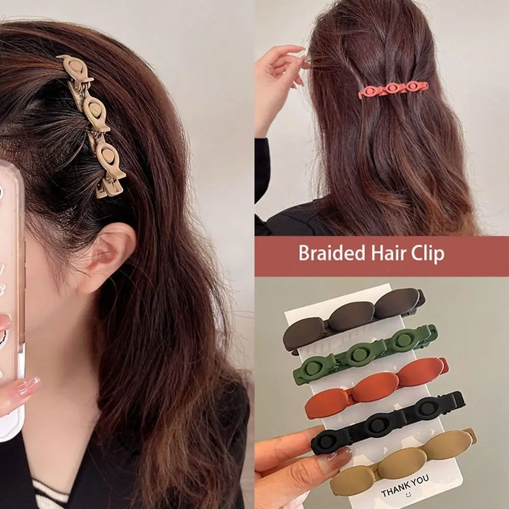 

Elegant Side Barrettes Braided Hair Clip Plastic Korean Style Duckbill Clip Headwear Hairpin Bangs Clip Daily