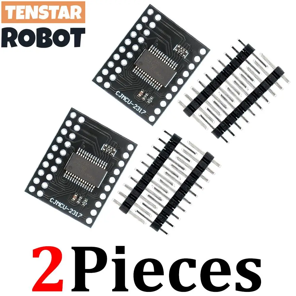 TENSTAR 2 Stück MCP23017 Serielles Schnittstellenmodul IIC I2C SPI Bidirektionale 16-Bit I/O Expander Pins 10 MHz Serielles Modul