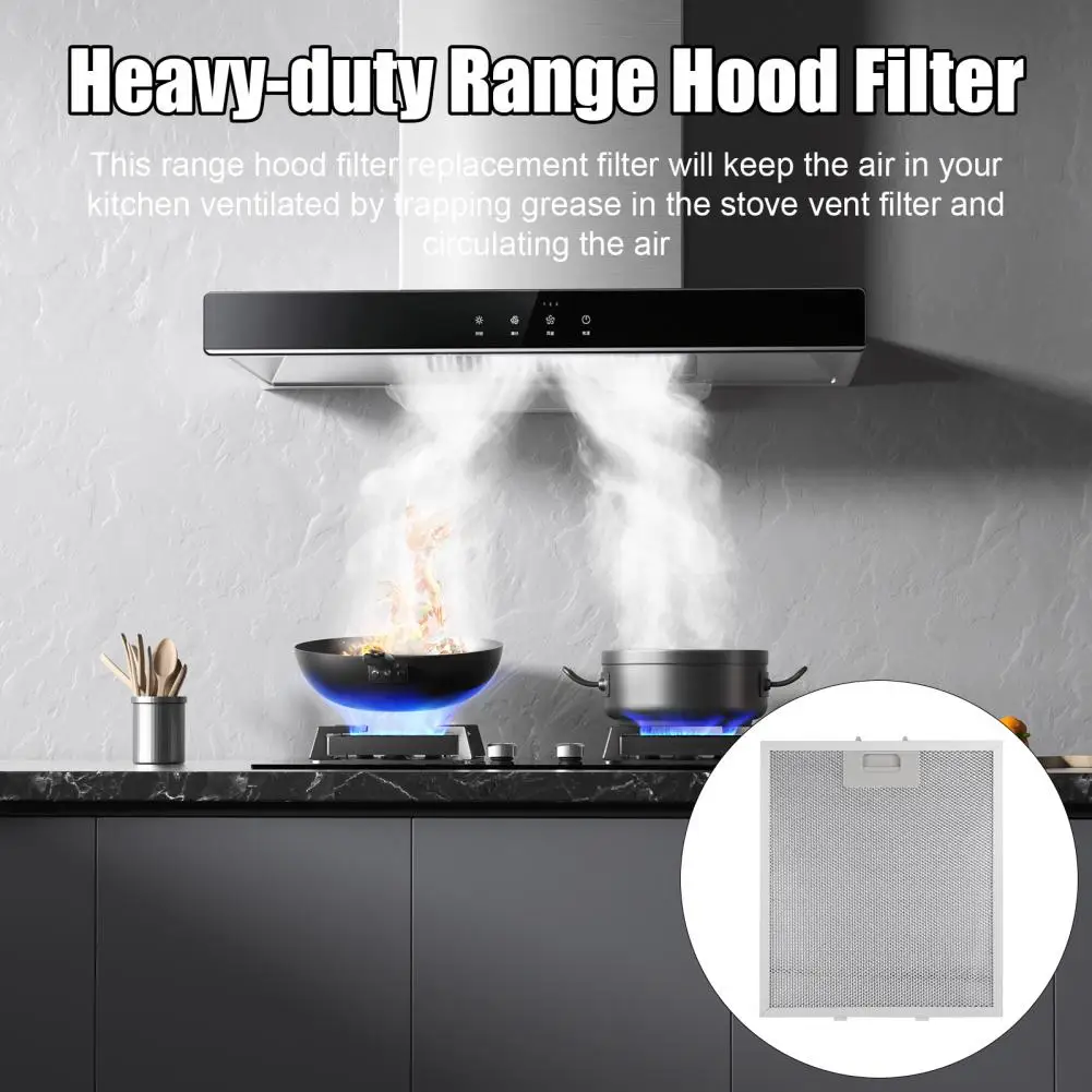 

High-performance Range Hood Filter Aluminum Mesh Grease Filter Replacement for Kitchen Exhaust Fan Stove Hood Vent Range Hood