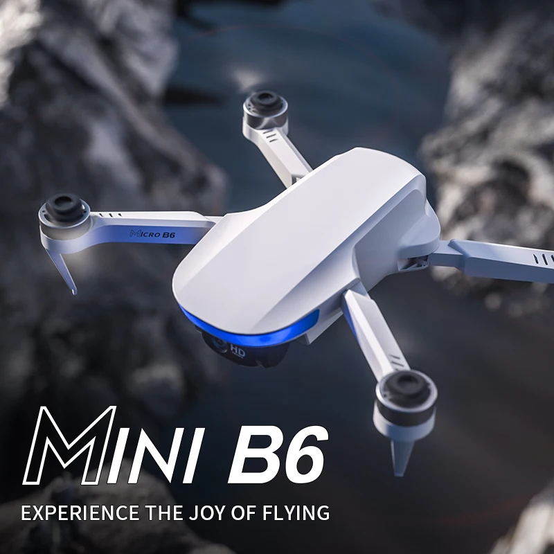 New B6Mini Drone 5G WiFi FPV 360° Laser Obstacle Avoidance Brushless Motor GPS Return 4K HD Dual Camera RC Quadcopter Drone Toys