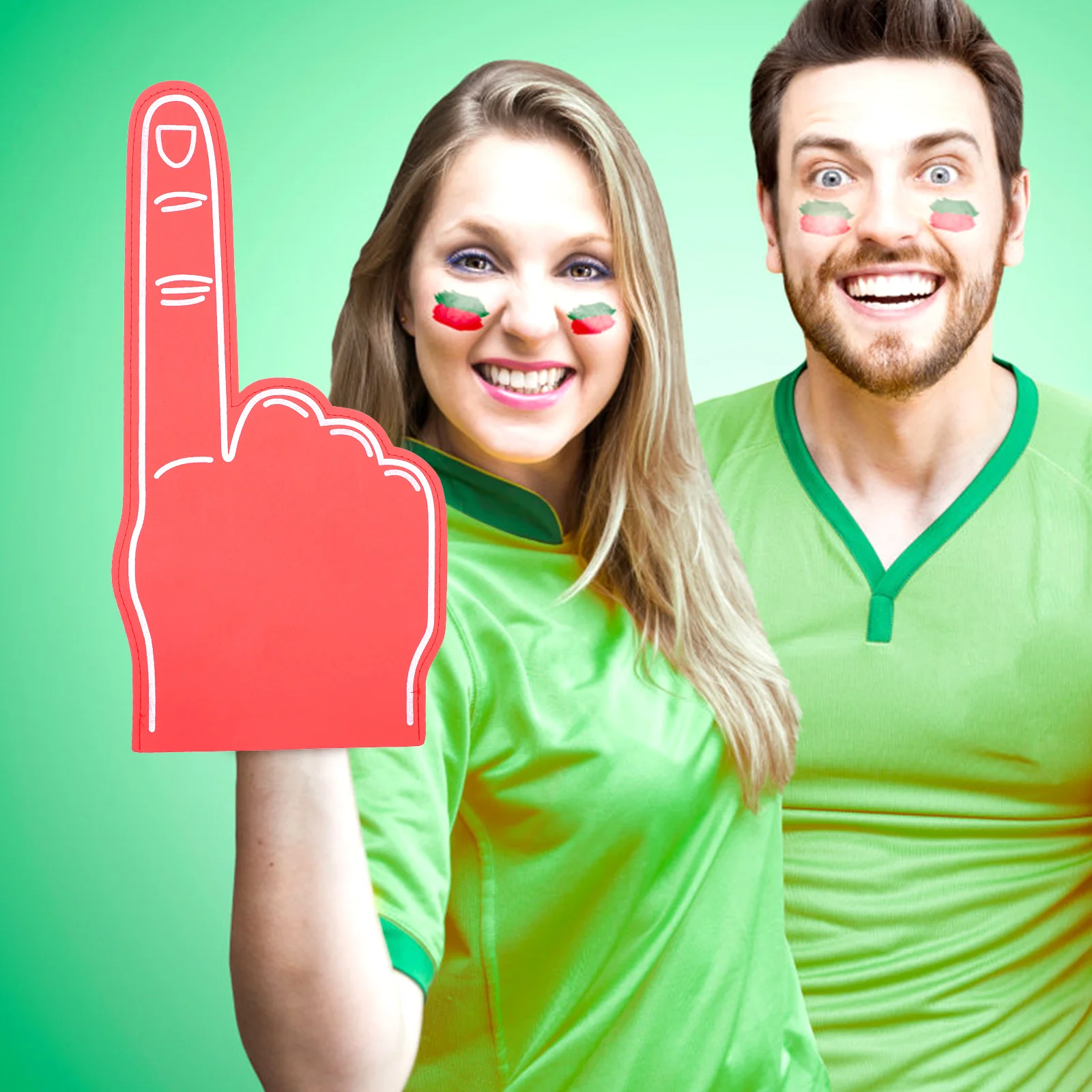 

3pcs Red Foam Finger Cots Cheerleading Props Soft Sports Fan Fingers Event Party Decorations Lightweight Fun Accessories