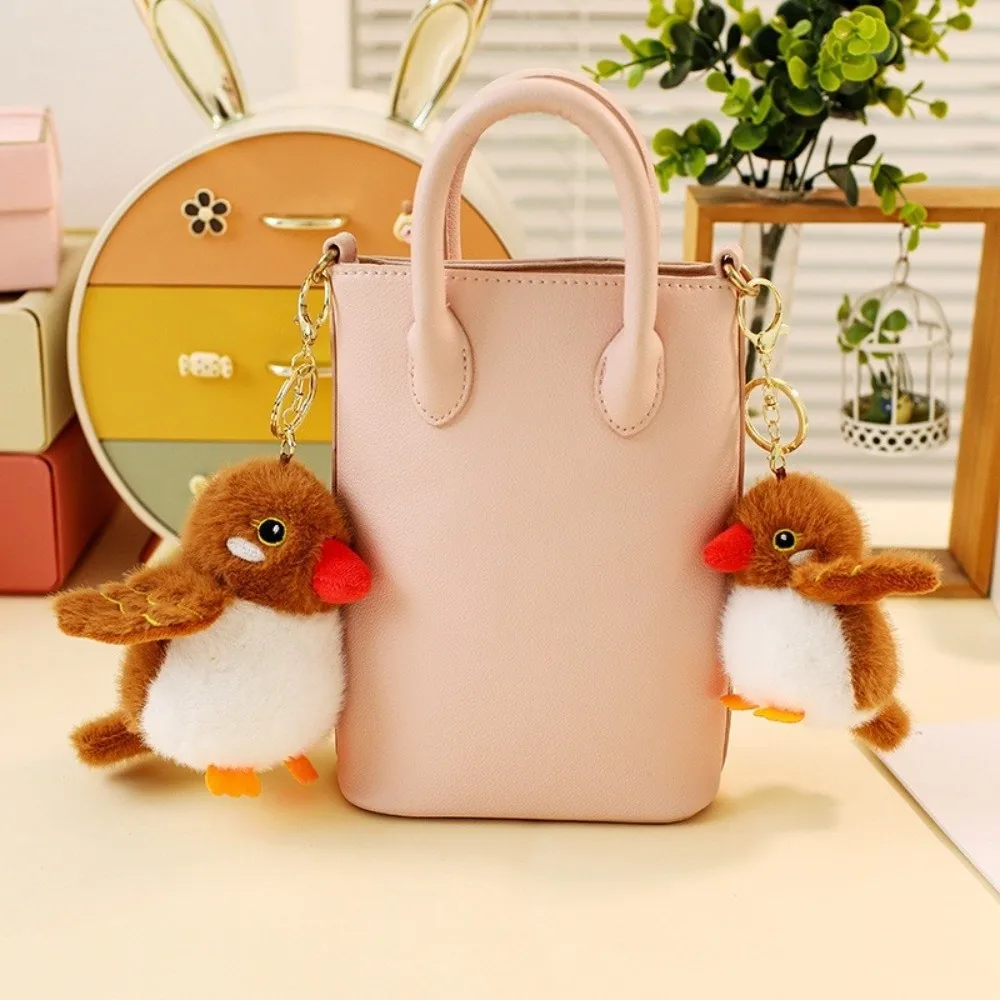 Trendy Cute Bird Adorable Soft Parrot Dolls Pendant Creative Colorful Bag Decoration Birthday Gift