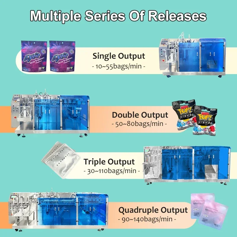 Automatic Prefabricated Zipper Bag, Potato Chips, Biscuits, Snack Packaging, Food Bag Filling And Sealing Packaging Machine