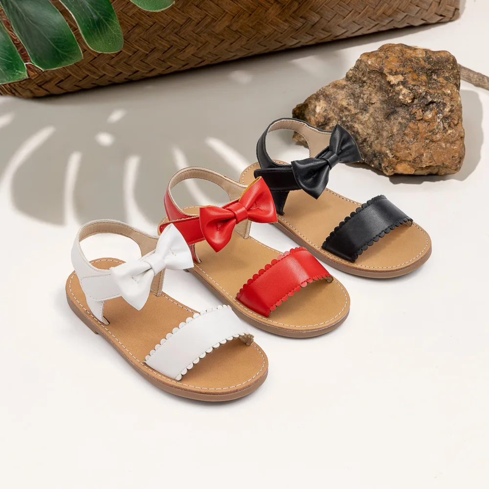 

girl's flat-soled summer sandals, new children's hollow-out princess shoes, soft-bottom36ed toddler walking shoes for baby girls