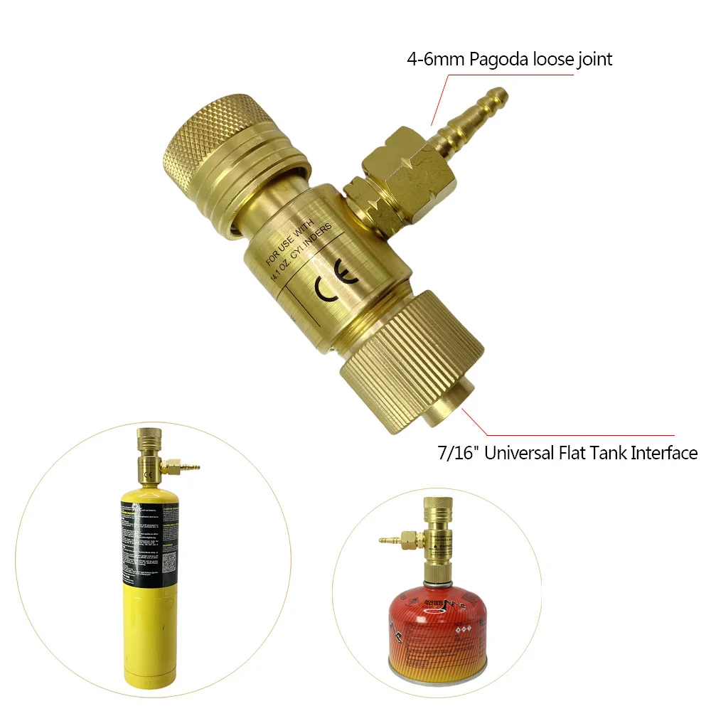 Regulator gazu spawany tlenem MAPP Transfer 7/16 "zestaw zbiorników płaskich w całości z miedzi przeciwwybuchowy regulator ciśnienia zawór gazowy