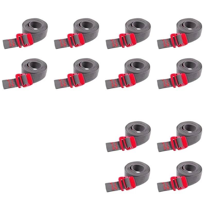 -[cilae-17R] 12PCS Hiking Climbing Tension Belts Buckle Tie-Down 1.4M Belt Cargo Straps Cord Tape Nylon Rope With Quick Release