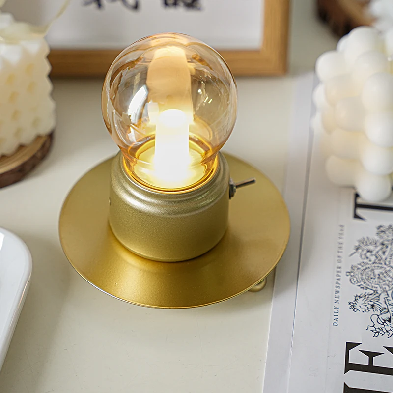 Creative Simple Round Golden Iron Aroma Candle Tray Candle Holder Desktop Decoration Accessories Photography Background Props