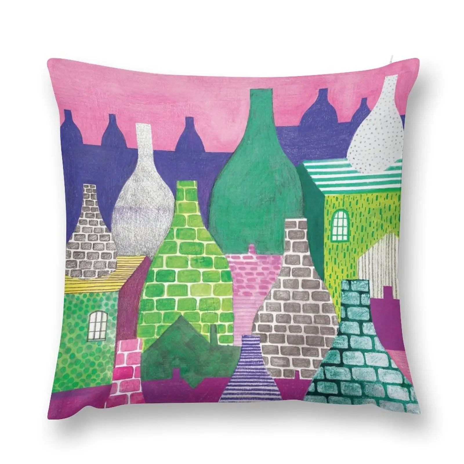 STOKE ON TRENT: PINK POT BANKS Throw Pillow Christmas Pillow Covers Luxury Sofa Cushions pillow