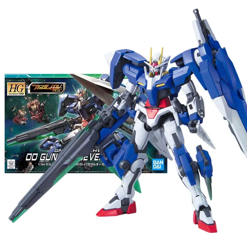 

Bandai оригинальный комплект модели Gundam, аниме-фигурки HG 00, семь мечей/G, мобильный костюм, Gunpla, экшн-фигурки, игрушки для мальчиков, подарок