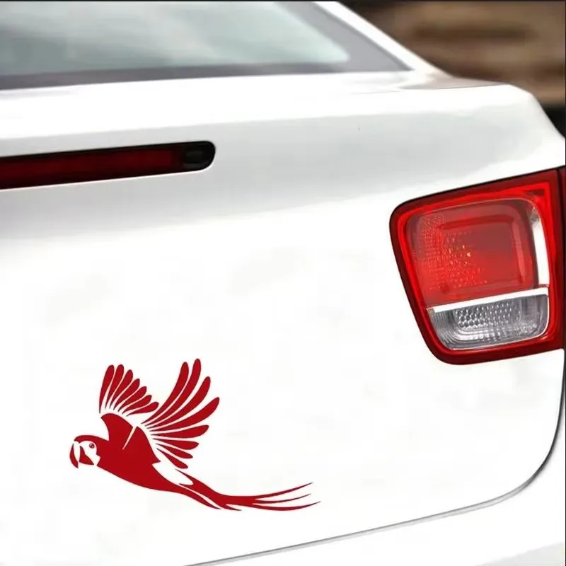 Beautiful parrot silhouette design, car window bumper, motorcycle helmet accessories, decorative vinyl waterproof car sticker
